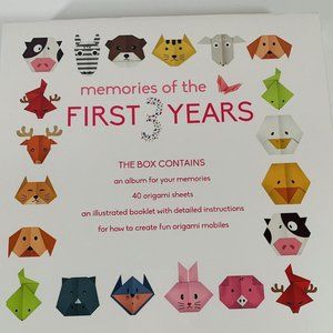 Memories of the First 3 Years Girl Record Book Origami Crib Mobile Kit - New
